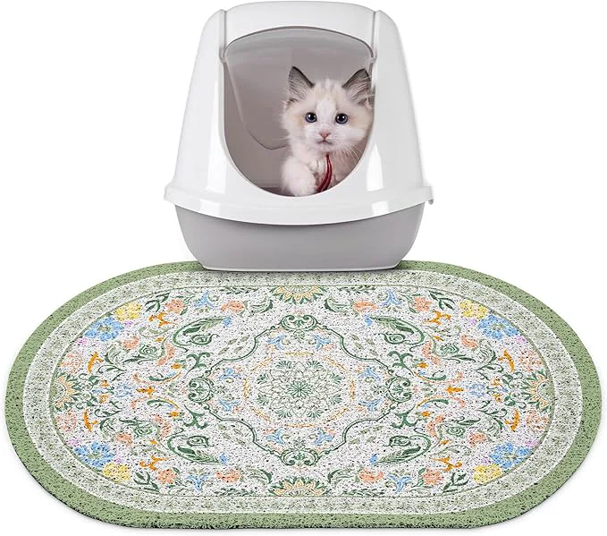 World-Class Bienbee Cat Litter Mat Urine and Water Proof Bean-Green M Authentic