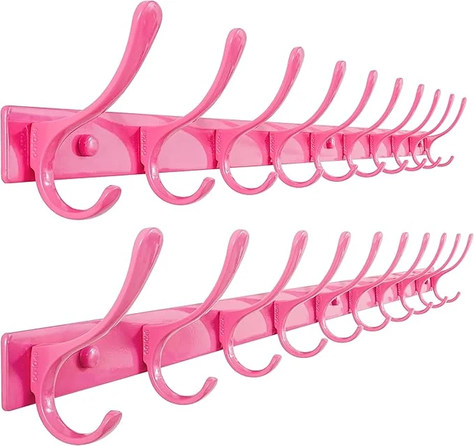 Consistent SKOLOO Coat Rack Wall Mounted - 10 Hooks Pack of 2 Heavy Duty Stainless Steel Metal Wall Hanger Sturdy Coat Hooks for Hanging Coats Jacket Clothes Hat PinkAbout ThisOverview Genuine