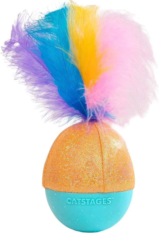 Certified Catstages Whack N' Wobble Ball Intearctive Cat Toy Weighted Ball Traditional