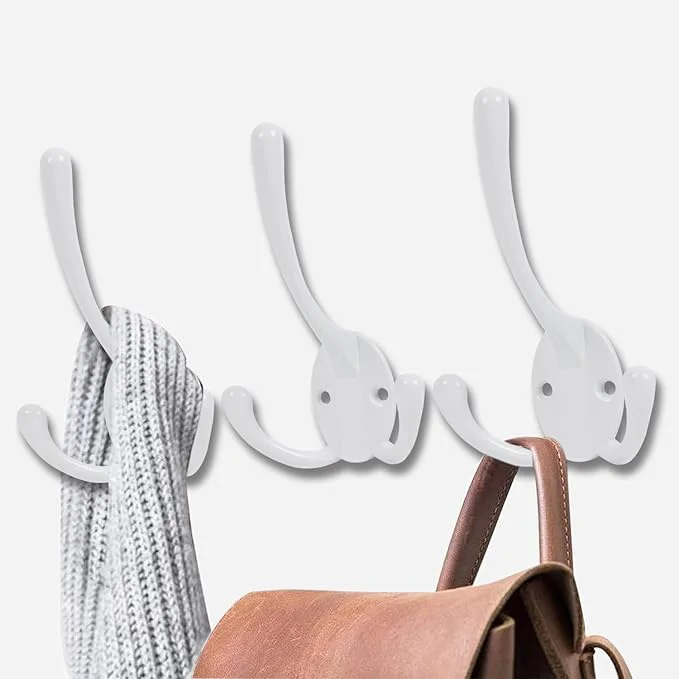 Casual Wall Mounted Coat Hooks 5 Pack Heavy Duty Black Hardware Robe Hooks Decorative for Single Hanging Coats Towel Cubicle Classroom Kitchen Bath Backpack Hat HookAbout ThisOverview Lightweight