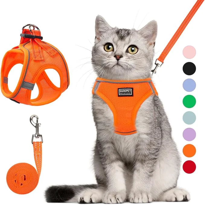 Comfortable Cat Harness and Leash Set Soft and Breathable Vest Advanced