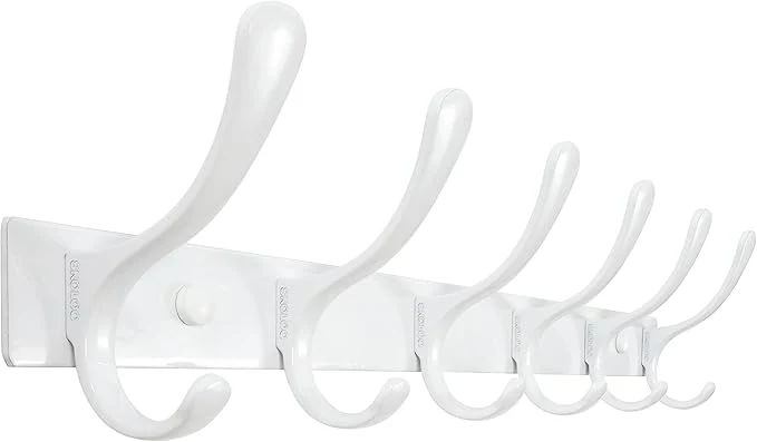 Elite SKOLOO Heavy Duty Wall Mounted Coat Rack - 6 Hooks Stainless Steel Sturdy Coat Hooks for Hanging Clothes Jacket Hat WhiteAbout ThisOverview Exclusive