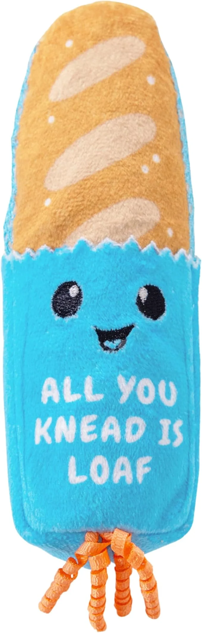 Stylish Catstages Loaf Kicker Toy with Catnip and Dental Mesh Bread Shape Plush and Fashionable