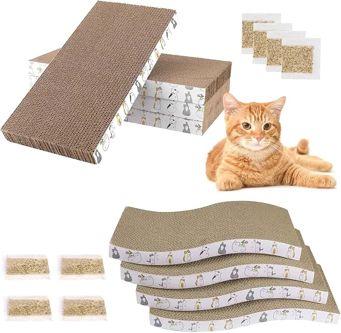 Responsible PatiencET Cardboard Cat Scratcher Pads Double-Sided Catnip Included Expertly Made