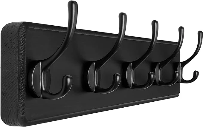 First-Class SKOLOO Rustic Wall Mounted Coat Rack Pine Solid Wood Coat Hook Hanger - 5 Hooks for Hanging Clothes Robes Towels CoatsAbout ThisOverview Efficient