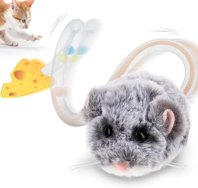 Environmentally Friendly Migipaws Interactive MigiMouse Cat Toy 360° Rolling Spin Fast