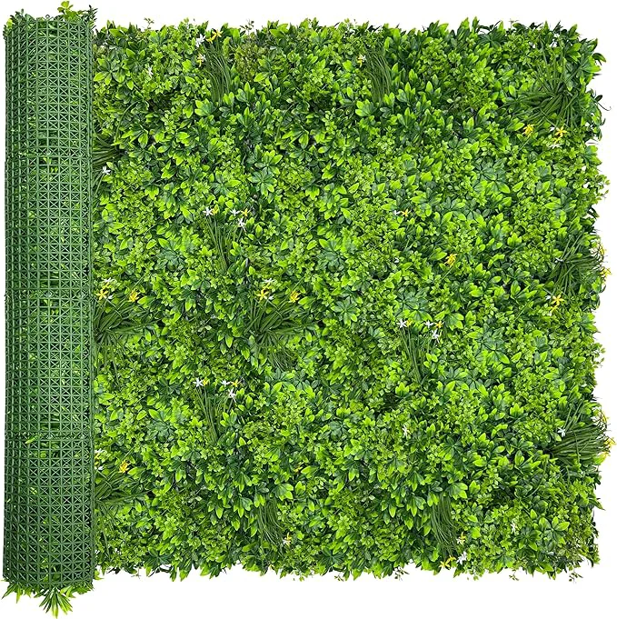 Classic Artificial Plant Wall Roll 5FT X 10FT 50 sqft UV-Anti Ivy Privacy Fence Screen Faux Greenery Panels Backdrop Boxwood Ivy Vine Leaf Hedge for Indoor Outdoor Green DecorAbout ThisOverview Genuine