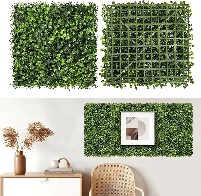 Official Artificial Grass Wall Panels 16 PCS 10 x10 Boxwood Hedge Wall Panels with 100 Zip Ties Boxwood Panels Backdrop for Outdoor Indoor Decorative Garden Fences Backyard Patio Privacy HedgeAbout ThisOverview Solid