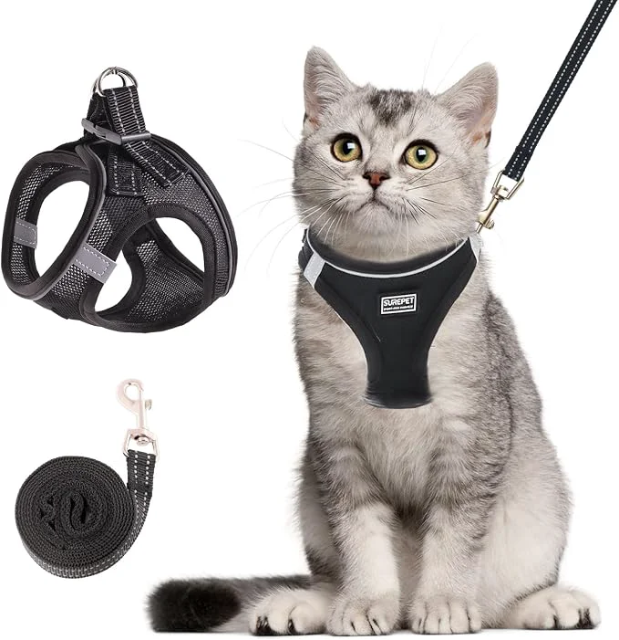 Safe Cat Harness and Leash Set Soft and Breathable Vest World-Class