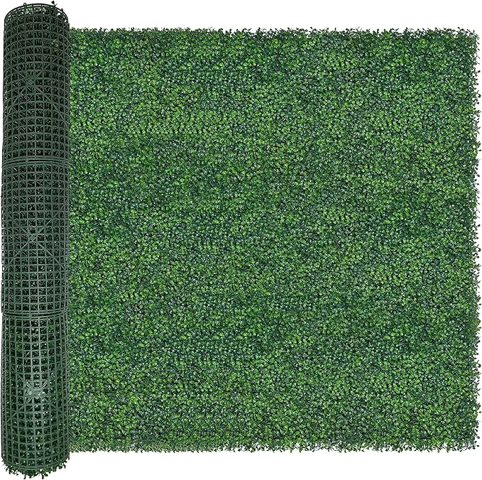Carefully Designed Artificial Boxwood Roll 48x120 in 40 sqft UV-Anti Faux Ivy Boxwood Hedge Leaf Grass Wall for Patio Balcony Privacy Garden Backyard Greenery Wall Backdrop and Fence DecorAbout ThisOverview Detailed