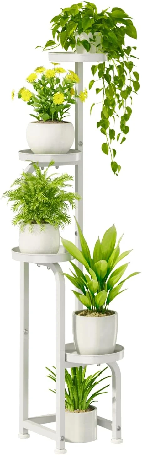 Fine Bamworld Corner Plant Stand Indoor Outdoor Tall Metal Flower Pot Stands for Multiple Plants 4 Tier White Heavy Duty Plant Shelf for Patio Garden Balcony Living Room Bedroom Patent Design About ThisOverview Consistent