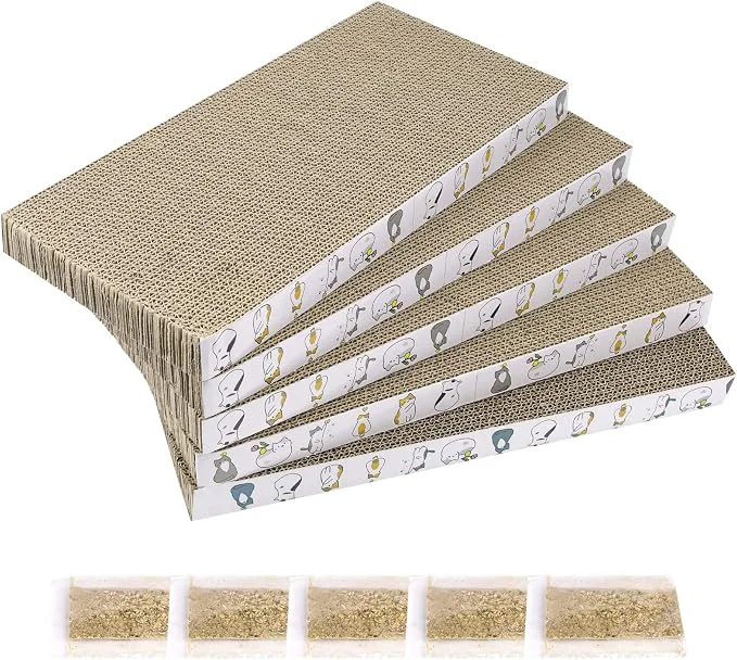 Dependable PatiencET Cat Scratcher Cardboard 5 PCS Cat Scratch Pad Reversible Scratcher Excellent