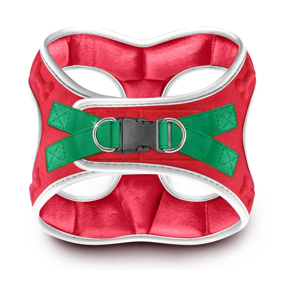 Breathable Metric USA Comfort Fit Christmas Step-In Dog Harness – All-Weather Padded No-Pull for Small Medium Dogs Versatile