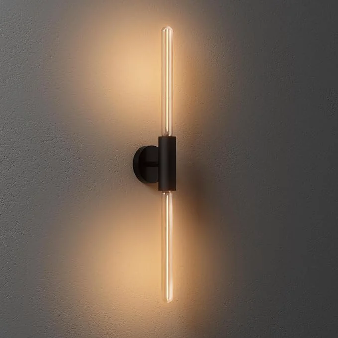 Classic ALAMPEVER Wall Sconce with T10 Bulbs Modern Bathroom Black Wall Sconces Clean Lines Design Dimmable Wall Light for Bedroom Living Room Hallway Entryway Café and BarAbout ThisOverview Reliable
