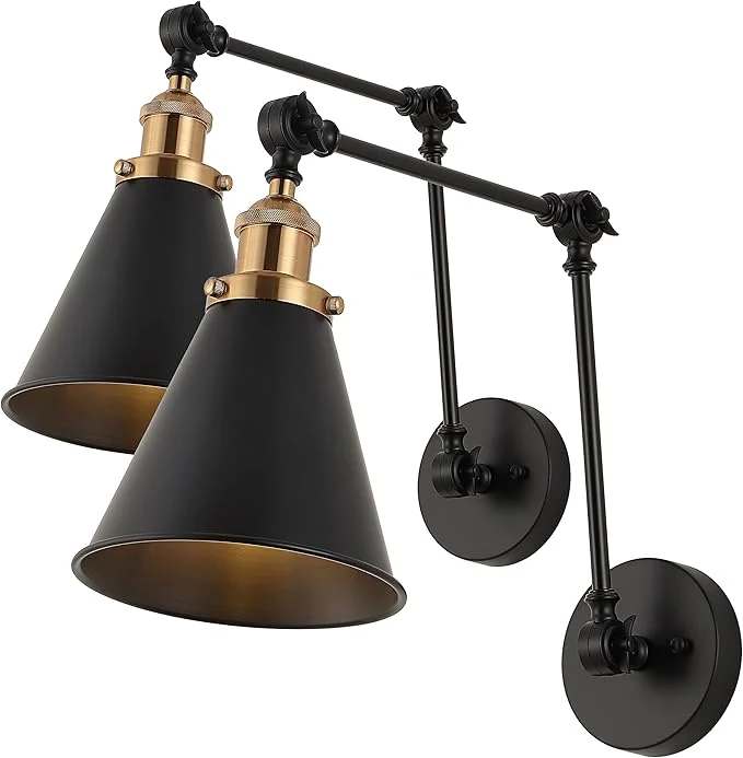 User-Friendly JONATHAN Y JYL7462A-SET2 Rover 7 Farmhouse Industrial Adjustable Arm Metal LED Wall Sconce Rustic Bohemian 2700K 4W Bulb for Entryway Lobby Kitchen Bathroom Bedroom Hallway Black Set of 2 About ThisOverview Easy-to-Use