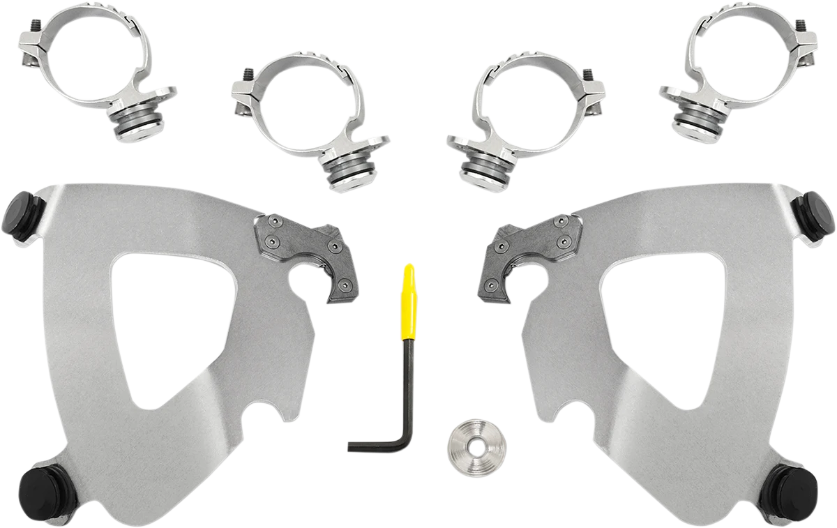 Contemporary MEMPHIS SHADES Gauntlet Mounting Kit - Polished - FXDL '14-'17 MEK2014 Convenient