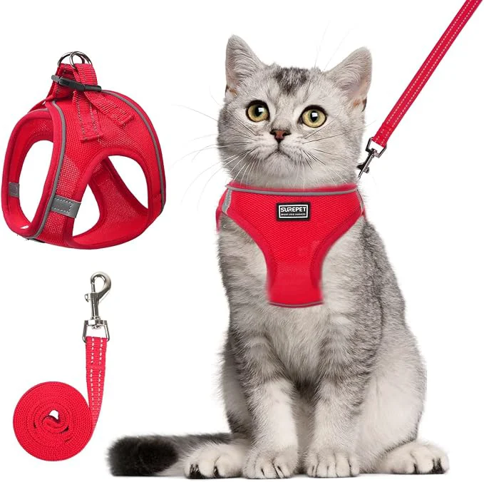 Reliable Cat Harness and Leash Set Soft and Breathable Vest Fine Crafted