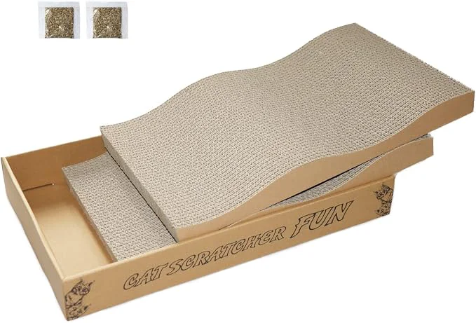 Cat Scratch Pad Cardboard Scratcher Box Reversible Durable Responsible