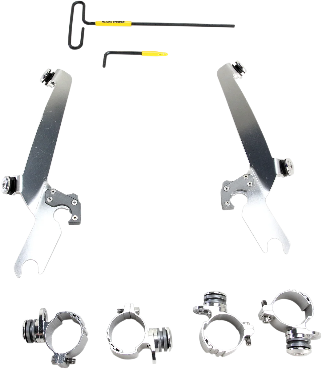 Functional MEMPHIS SHADES Sportshield Trigger-Lock Mounting Kit - Polished - XL883 MEK2000 Luxury