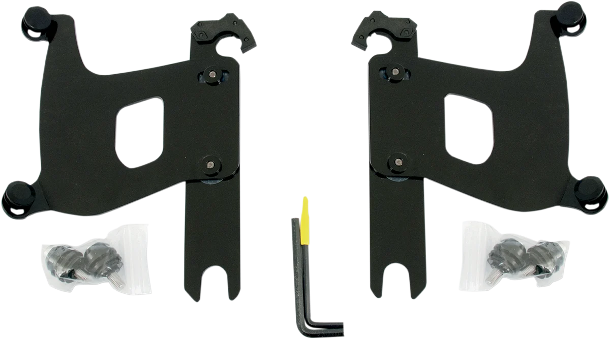 Sophisticated MEMPHIS SHADES Bullet Trigger Lock Mounting Kit - Covered Forks - Without Lightbar - Black MEB1975 Unique