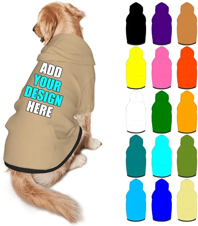 Consistent Custom Dog Hoodie Personalized Photo Text Logo Name Dog Clothes Soft Warm Refined