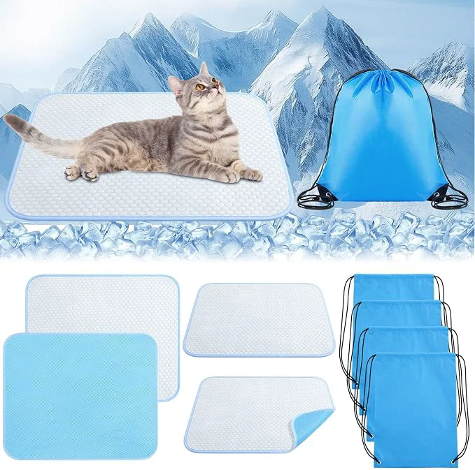 Secure Chunful 4 Pack Pet Cooling Mat 18 x 14 Inches Cooling Pads Exceptional