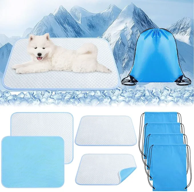 Durable Chunful 4 Pack Pet Cooling Mat 26 x 20 Inches Cooling Pads Casual