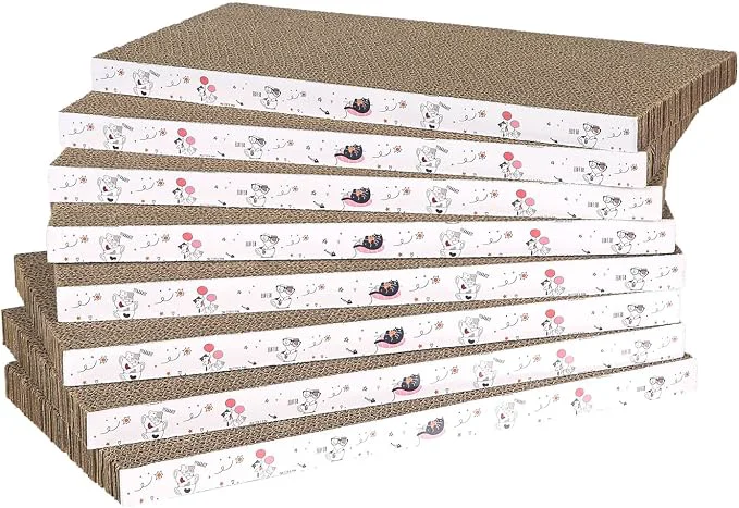 Innovative 8 Packs in 1 Cat Scratch Pad Cat Scratcher Cardboard Reversible Durable High-Grade