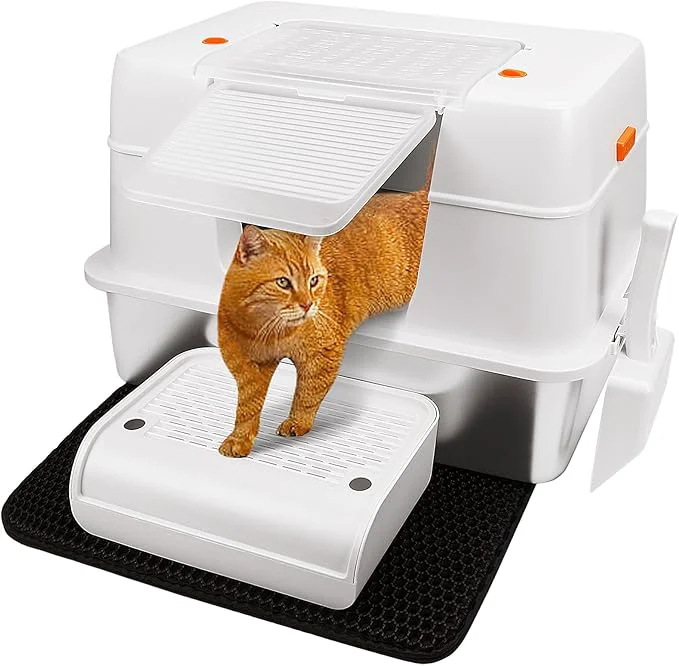 Carefully Designed Vivifying Stainless Steel Litter Box Consistent