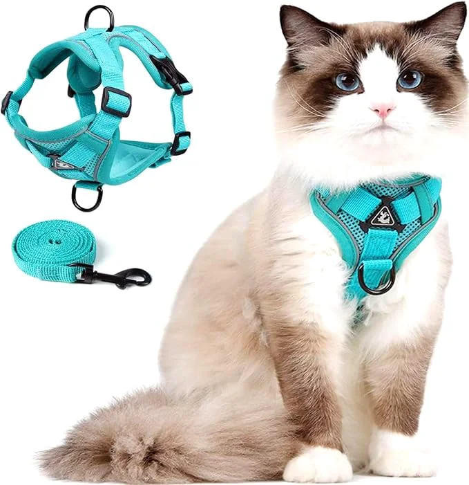 Superior Cat Harness and Leash for Walking Escape Proof Soft Adjustable Vest Harnesses Trendy