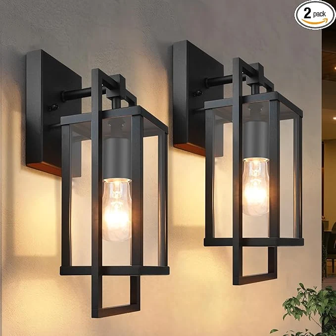 Expertly Made ALVIME Outdoor Wall Lights Exterior Light Fixture Waterproof Exterior Wall Sconce Porch Outside Lights for House Entryway Front Door Backyard Patio Garage E26 Base High Strength Clear GlassAbout ThisOverview Innovative