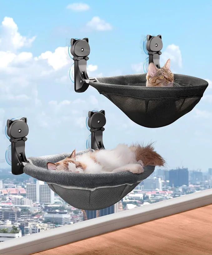Efficient 2 Pack Cat Window Perch Cordless Kitty Hammock Certified