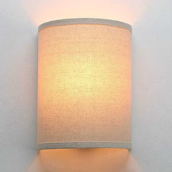 Fashionable Wall Sconce Lighting Linen Fabric Decor Industrial Vintage Night Light Wall Lamp Fixture with Fabric Shade for Bedroom Living Room Hallway CorridorAbout ThisOverview Responsible