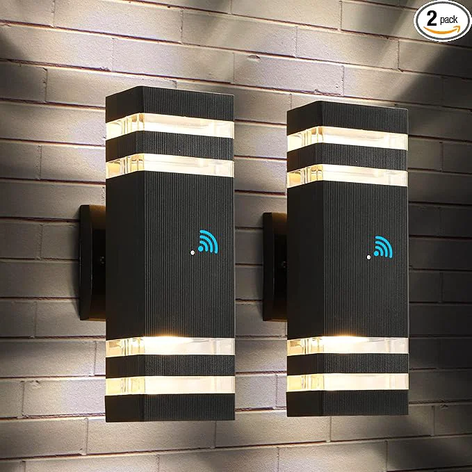 Verified tewei Dusk to Dawn Outdoor Wall Lights Fixture Up and Down Porch Lights Outdoor Wall Black Modern Exterior Lights IP65 Warm White 3000K Waterproof LED Wall Sconce for House Garage 2 PackAbout ThisOverview Authentic