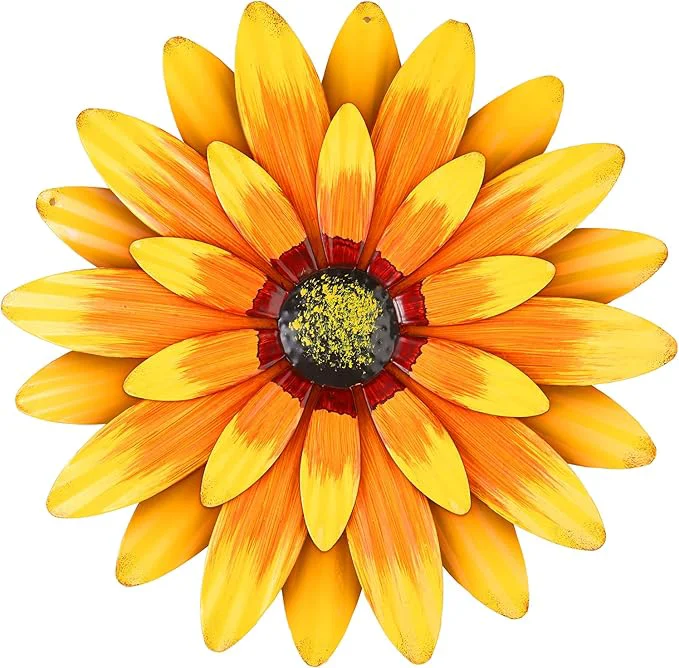 Convenient Dekomere Metal Flowers Outdoor Decor 13 Metal Sunflower Wall Art Decorations Sunflower Wall Decor for Kitchen Living Room Porch Garden YardAbout This Top-Quality