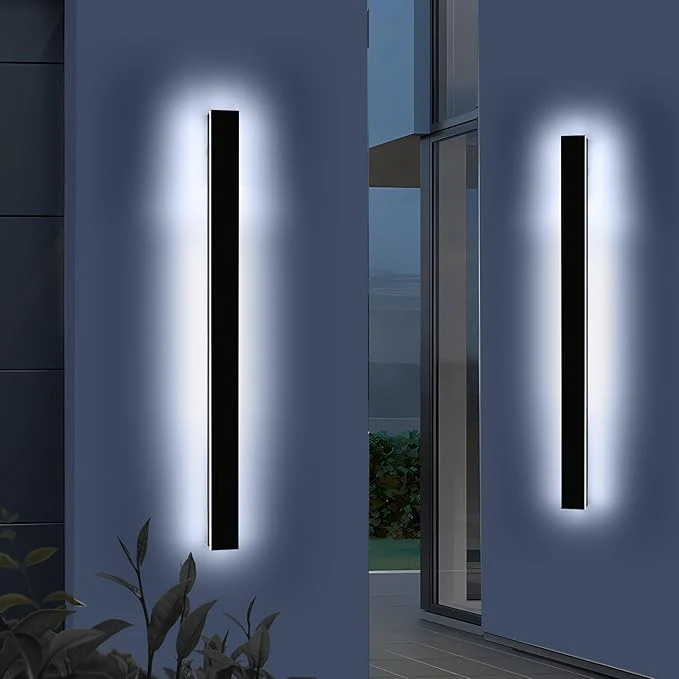 Outstanding Mikeru 57inch Long LED Wall Light 3000k-6000k Three Colors Switchable Modern Exterior Wall Sconces Acrylic Invisible Exterior Wall Light for Porch Modern Outdoor Wall Mount Lighting for HouseAbout ThisOverview Superior