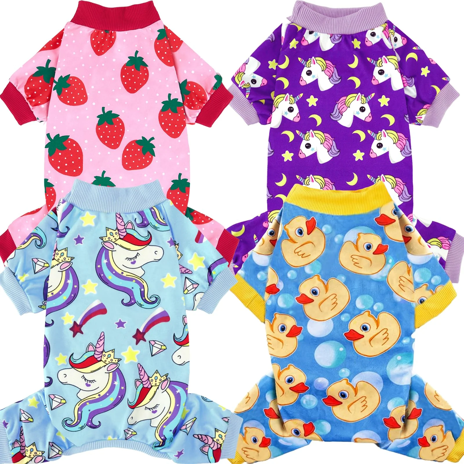 Verified XPUDAC 4-Piece Small Dog Pajamas Set Puppy Onesies Christmas Dog Clothes Artisan