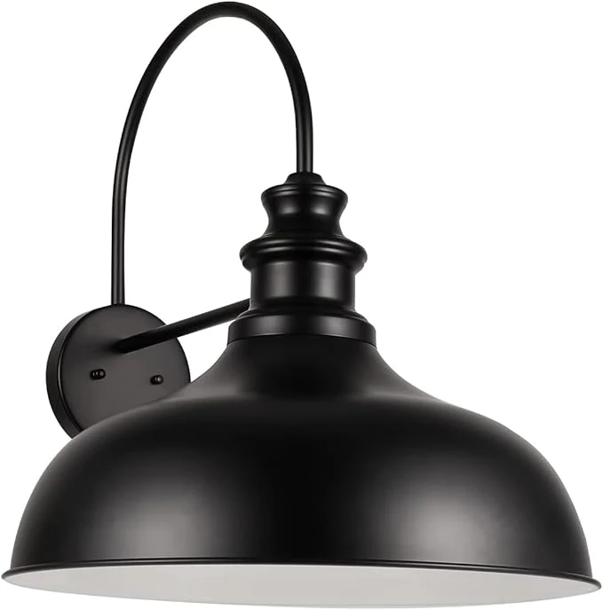 Innovative Barn Light Outdoor 20 Inch Dome Exterior Light Fixture Outside for House Farmhouse Outdoor Wall Mount Light in Black Finish for Porch Entryway Garage Streetway RZ014 BKAbout ThisOverview Minimalist