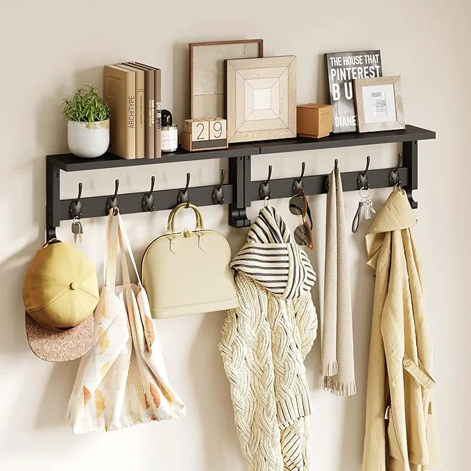 Advanced AMBIRD Coat Rack Wall Mount with Shelf 17.1 Inches Coat Hooks Wall Mounted Hat Wall Hooks for Hanging in Entryway Living Room Bathroom Bedroom Black About ThisOverview High-Performance