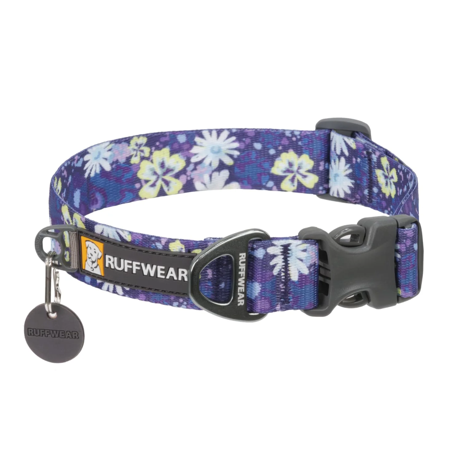 Comfortable Ruffwear Front Range Dog Collar Wildflower 14-20 in Adjustable Tubelok Webbing V Ring Side Release Buckle Unique
