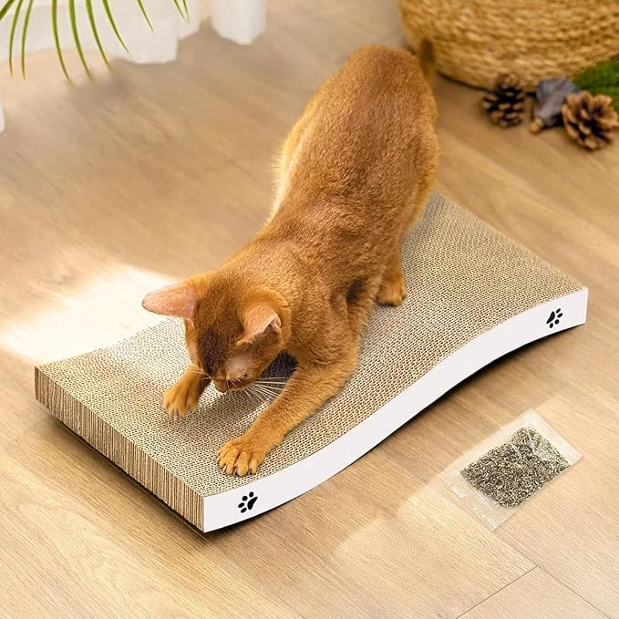 Comfortable Cat Scratcher Durable Scratch Pad Corrugated Cardboard Scratching Board Excellent