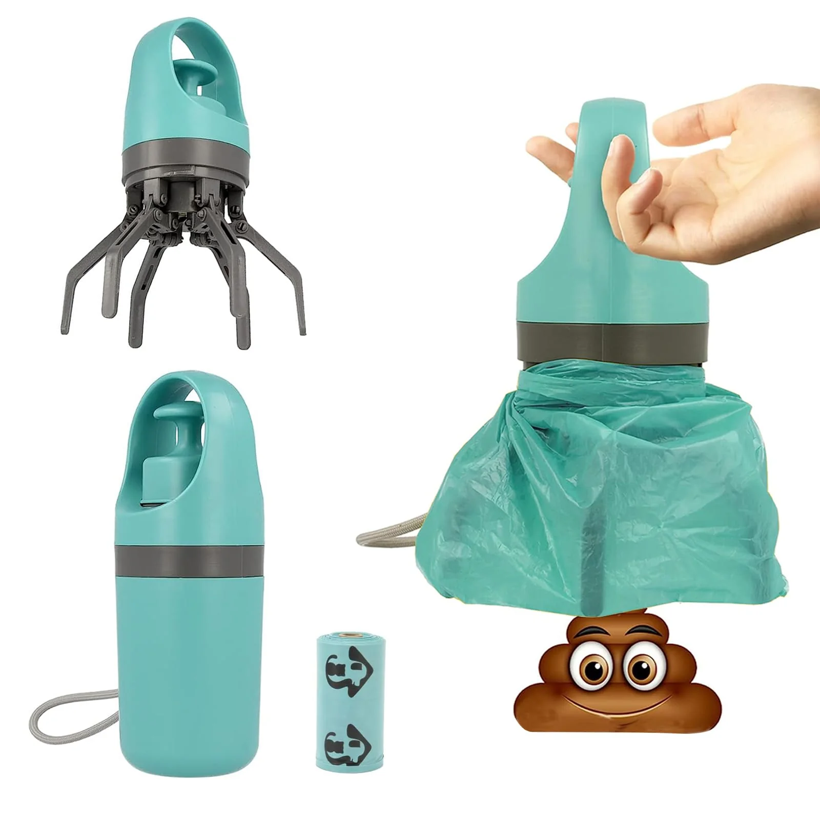 Pure XPAPOV Dog Pooper Scooper - Portable No-Touch Waste Pickup for All Sizes Fine