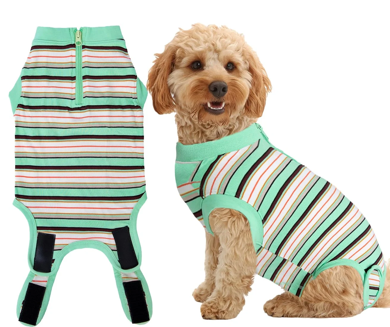 Versatile Wabdhaly Recovery Suit for Dogs – Zippered Cone for Female Spay Recovery High-Quality