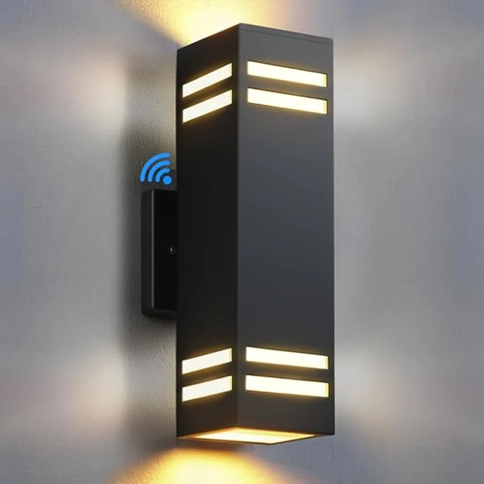 Natural SHIMR Dusk to Dawn Outdoor Light Fixture Modern Outdoor Wall Lights with LED Bulbs Includes Aluminum Anti-Rust Sconce Up and Down Outside Lights for House Porch Garage Patio ETL Listed About ThisOverview Long-Lasting