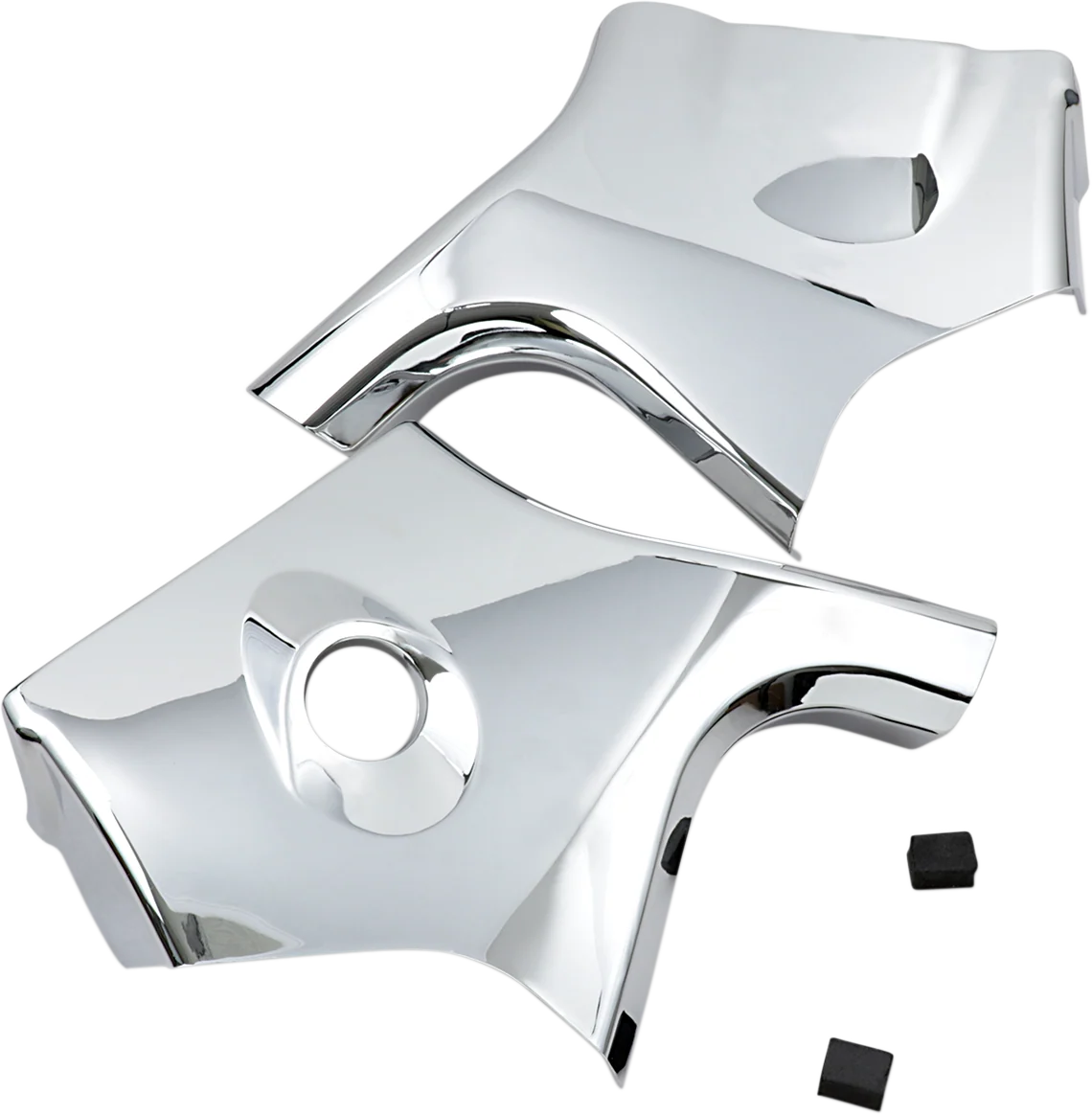 Relaxed SHOW CHROME Neck Covers - Chrome 82-201 Exceptional