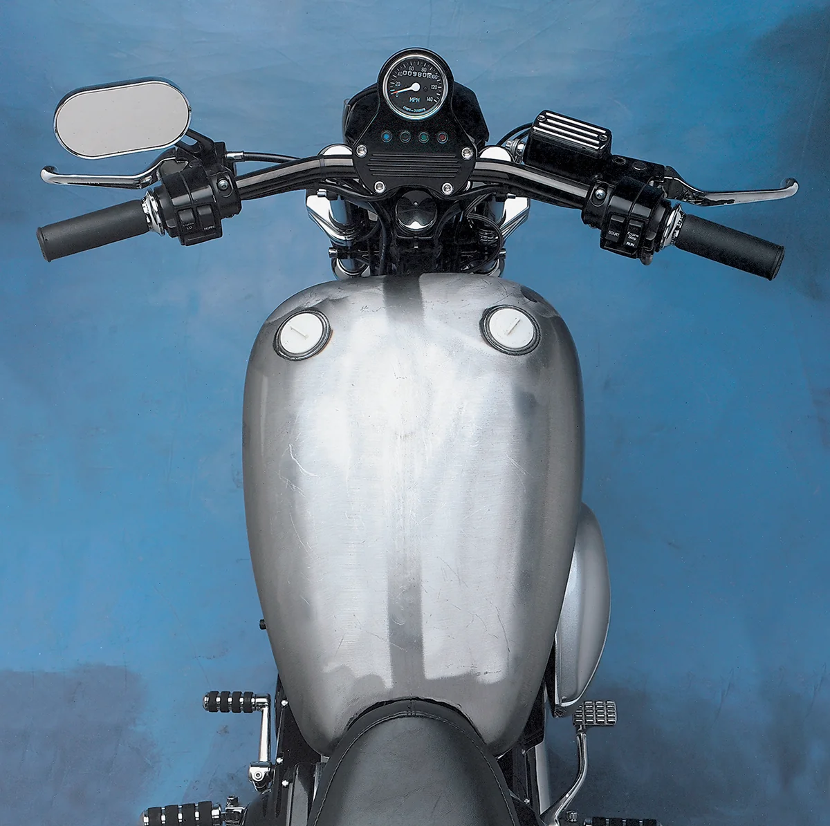 World-Class DRAG SPECIALTIES Extended Gas Tank - Smooth-Top - Twin-Cap - Sportster 11583-BX46 Functional
