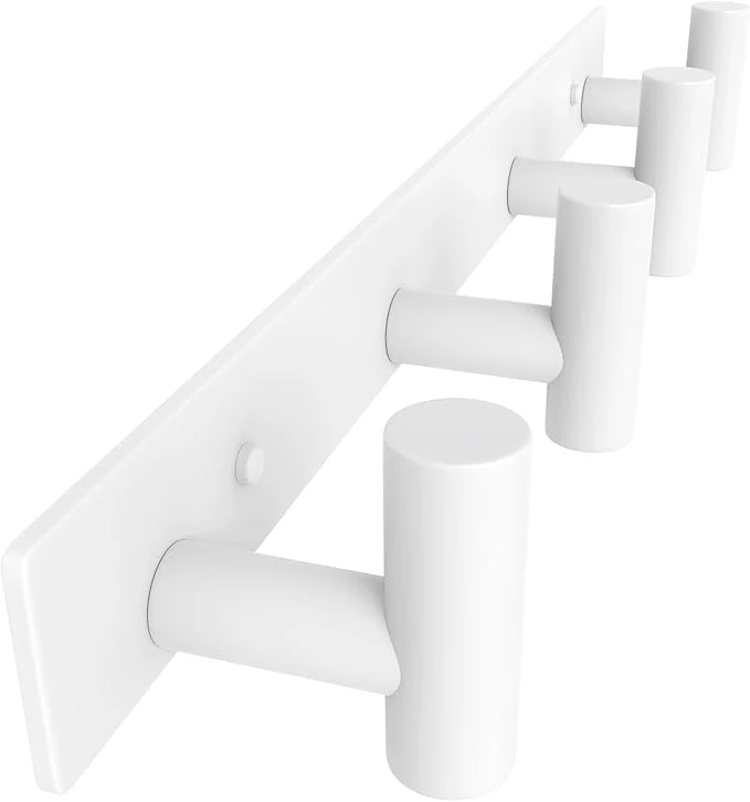 Solid VAEHOLD Hat and Coat Wall Mount Rack - Hooks for Robes Bags Keys and Towels - Bathroom Towel Hanger Organizer White T Shape 4 Hooks 1 Pack About ThisOverview Green