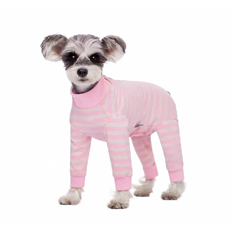 Selected AITOLI Dog Striped Recovery Suit - After-Surgery Onesie for Dogs Cats Long Sleeve Bodysuit Certified