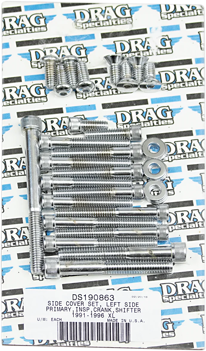 Next-Generation DRAG SPECIALTIES Bolt Set - Side Cover - XL MK248 Sophisticated