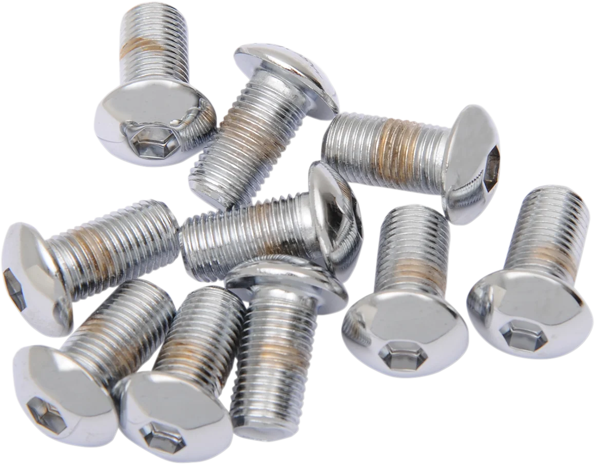 Soft DRAG SPECIALTIES Bolts - Button Head - 3 8 -24 x 3 4 - 10 Pack MPB422 Natural